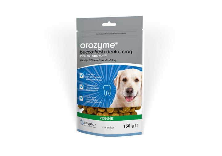 Ecuphar orozyme® bucco-fresh dental croq für Hunde Veggie