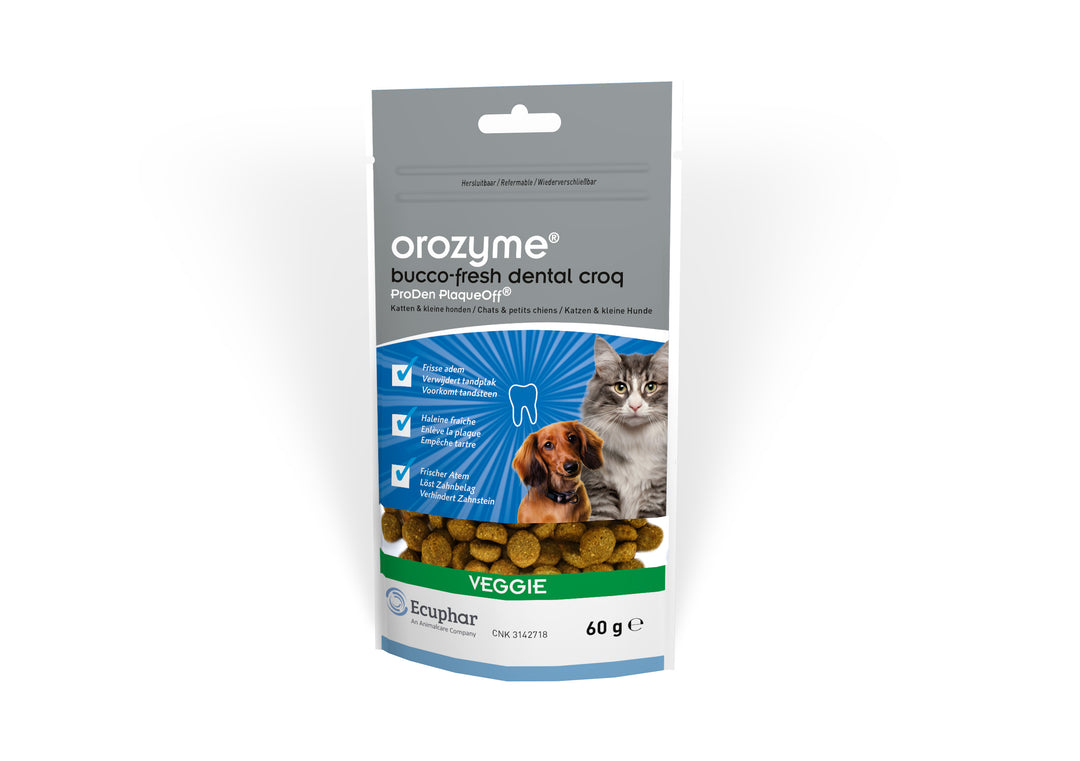 Ecuphar orozyme® bucco-fresh dental croq für Hunde Veggie