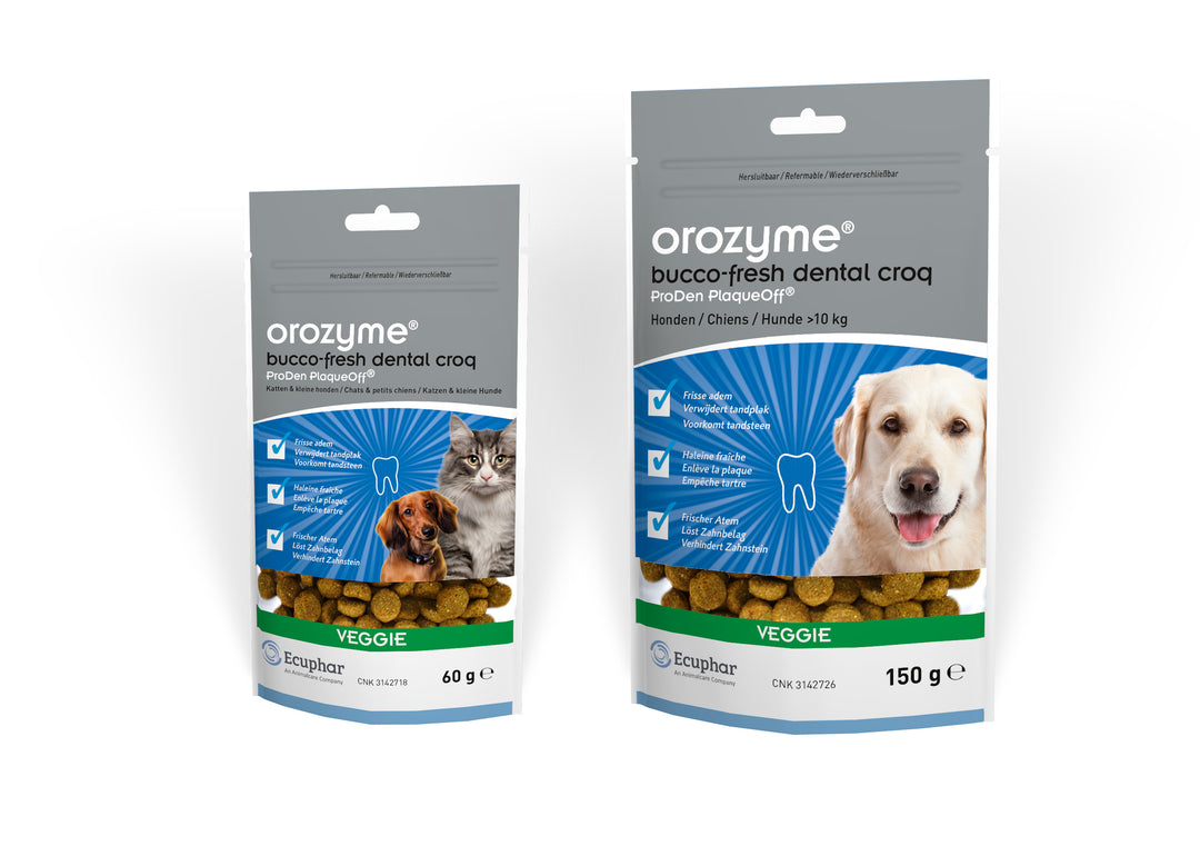 Ecuphar orozyme® bucco-fresh dental croq für Hunde Veggie